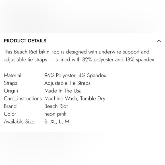 Beach Riot Pink Bikini Top - Picture 7 of 8